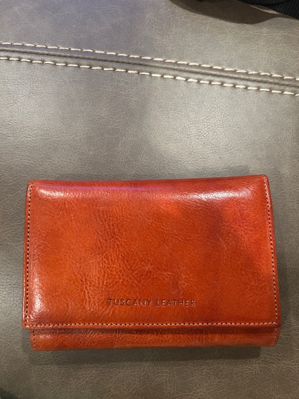 Tuscany Leather Women's Orange Leather Wallet